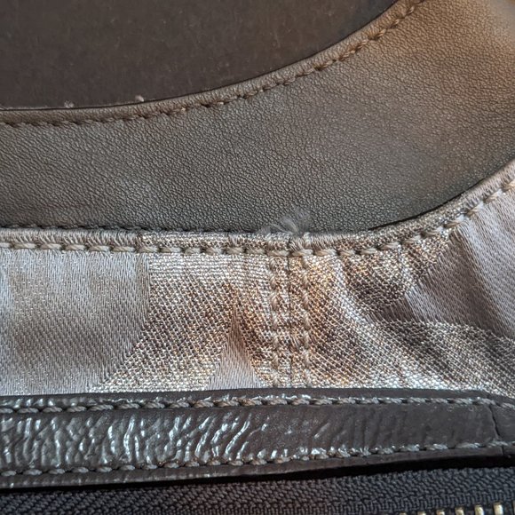 Coach Maggie Signature Madison Op Art Lurex 14426 Purse - Picture 12 of 14